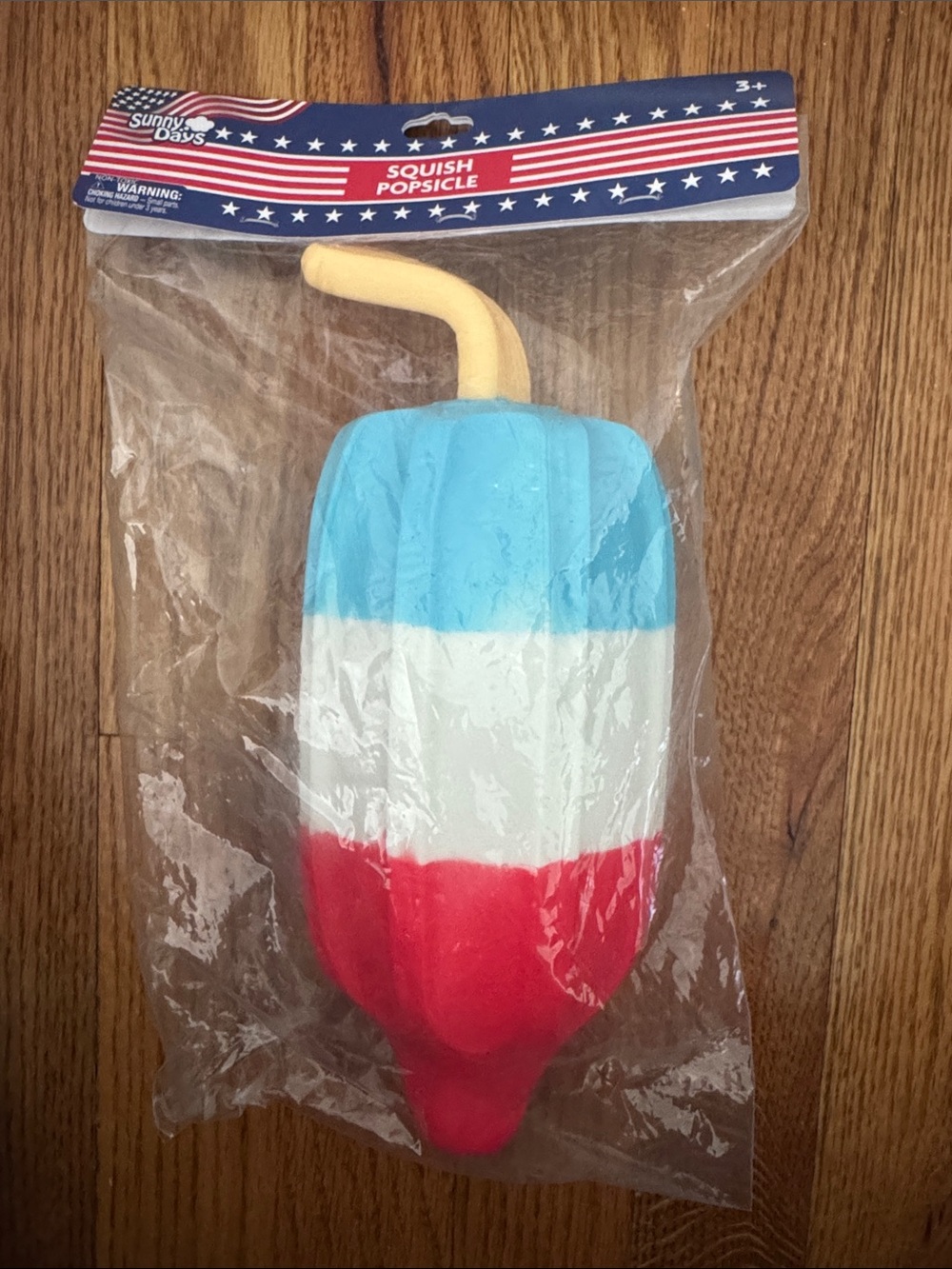 Sunny Days Squish Popsicle Bomb pop Red White Blue Soft Toy